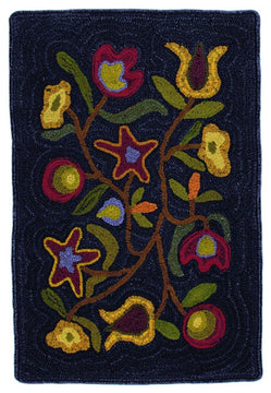 Homespice Decor Walk In the Flower Hooked Wool Rug Walk In the Flower 2' X 3'