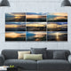 Sea Sunset Collage, Landscape Canvas Art Print, 60"x28"