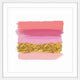 "Pink & Gold" Framed Painting Print, 18"x18"
