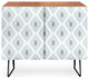 Deny Designs Dwelling Dawn Credenza, Walnut, Black Steel legs