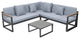 LeisureMod CSLBL-80LGR Chelsea Sectional Headrest&CoffeeTable LightGrey Cushions