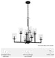 Kerrison Natural Iron With Seeded Glass 8 Light Chandelier Ceiling