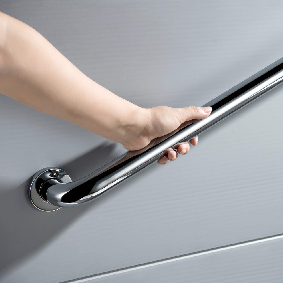 24" Stainless Steel Bathroom Safety Grab Bar, Chrome
