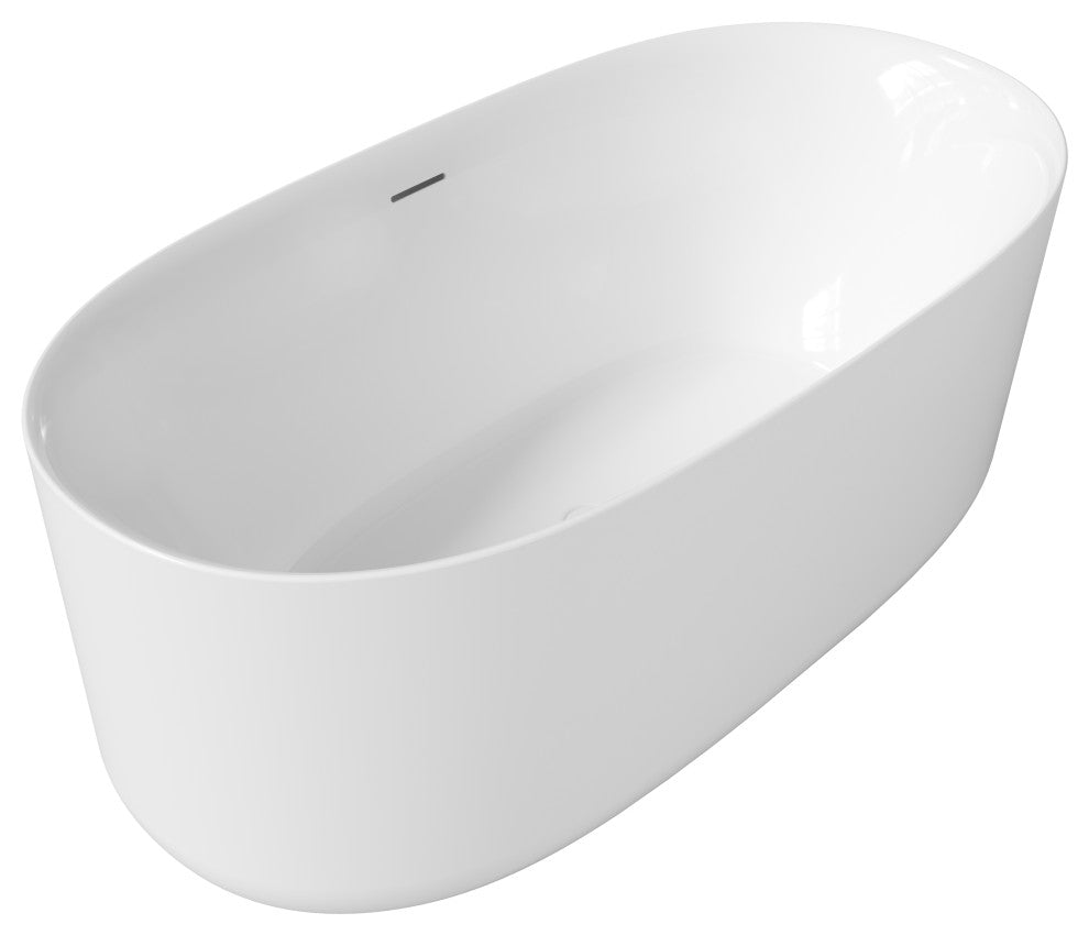 Perlato Spessa 59" Freestanding Soaking Tub, White