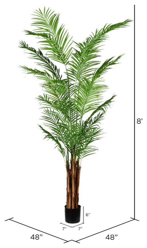 Vickerman Potted Areca Palm, 8'