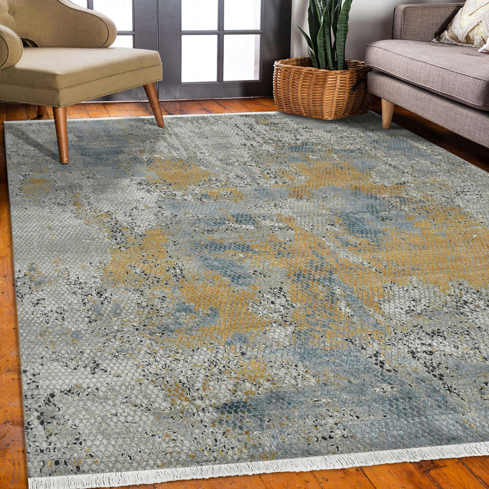 Majestic Hapley Area Rug, Orange, 8' x 10', Abstract