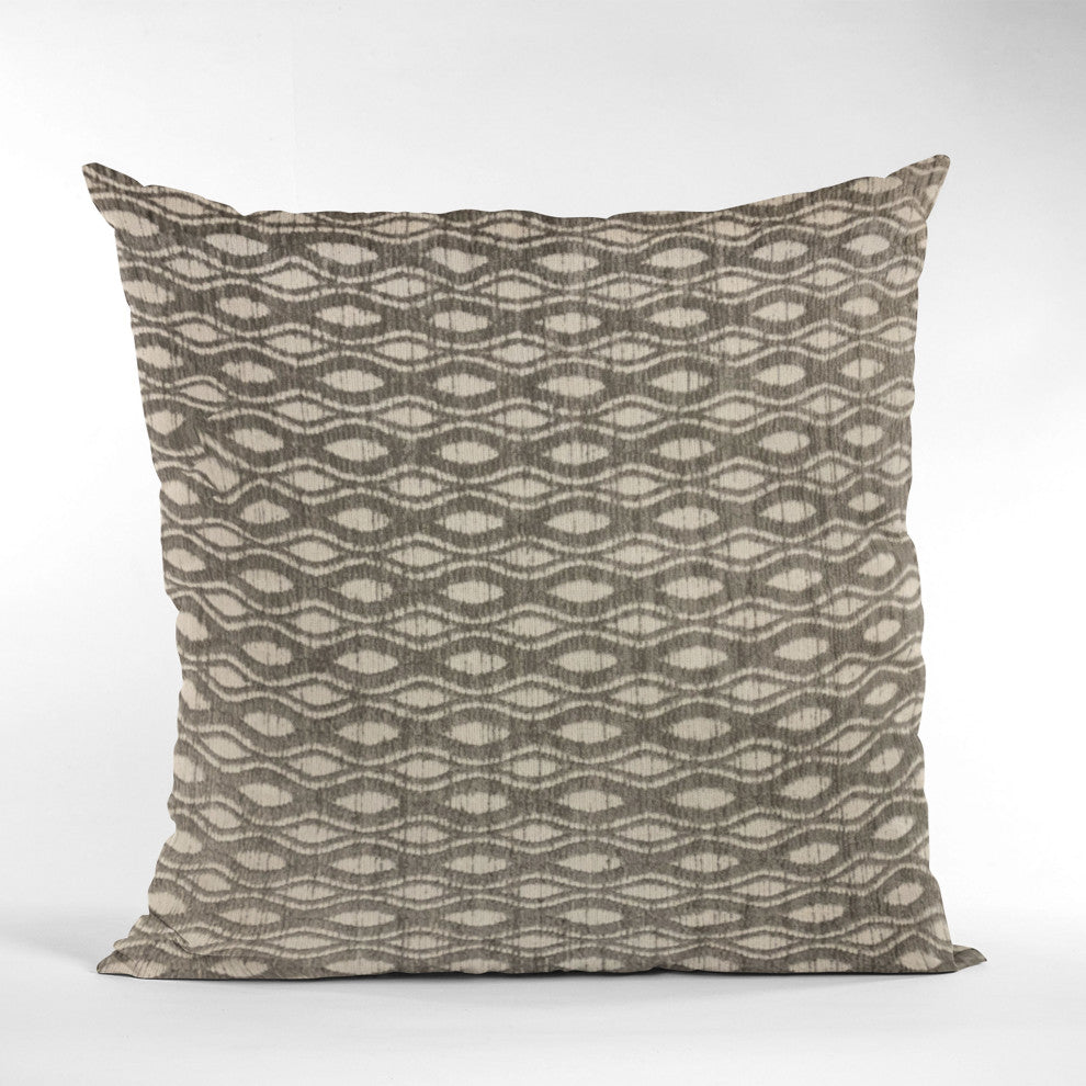 Plutus Brown Bites Dot Luxury Throw Pillow, 18"x18"