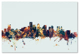 Michael Tompsett 'Boston MA Skyline Blue' Canvas Art, 12x19