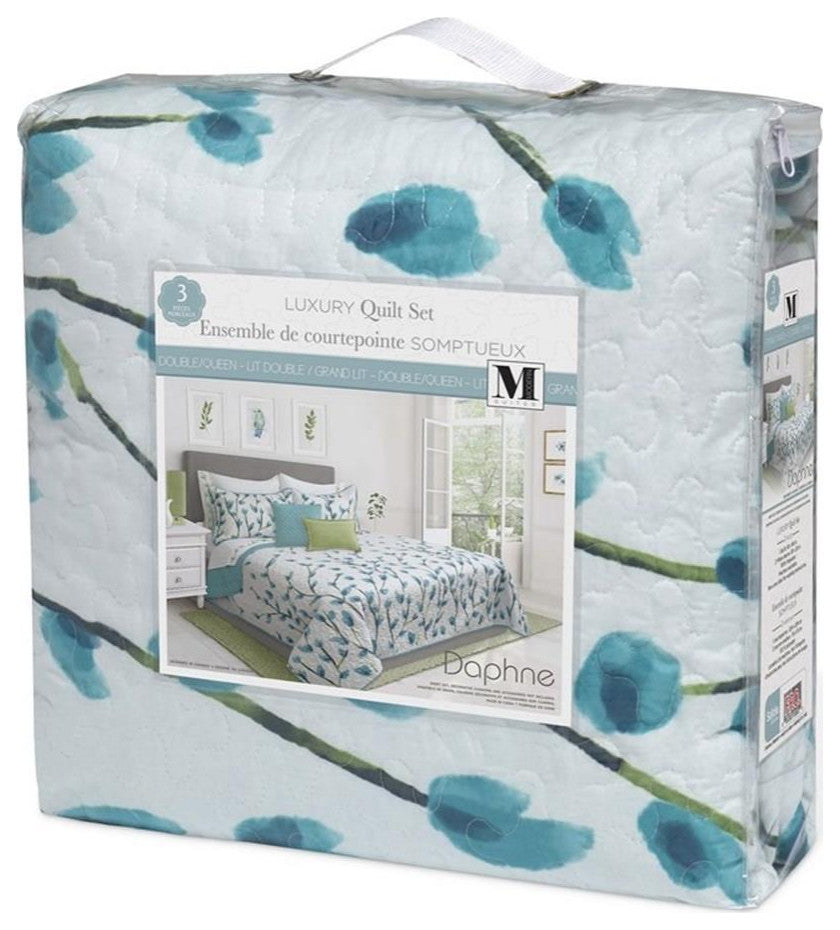 Safdie & Co. 2-piece Polyester Daphne Twin Quilt Set in Multi-Color