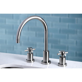 Kingston Brass Widespread Kitchen Faucet, Brushed Nickel