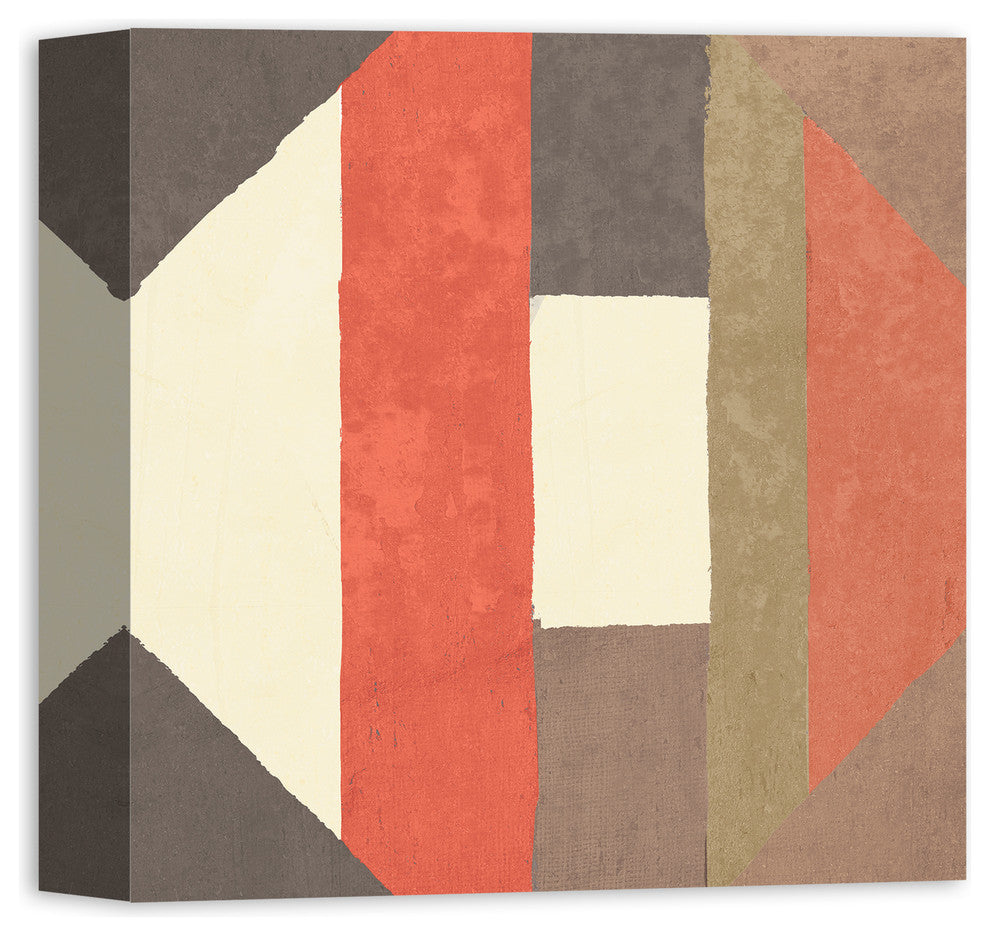 Pink Geometric Canvas Wall Art, 12x12