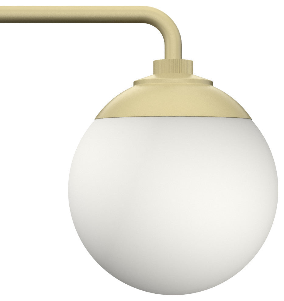 Hunter Hepburn Painted Modern Brass 3-Light Vanity Wall Fixture