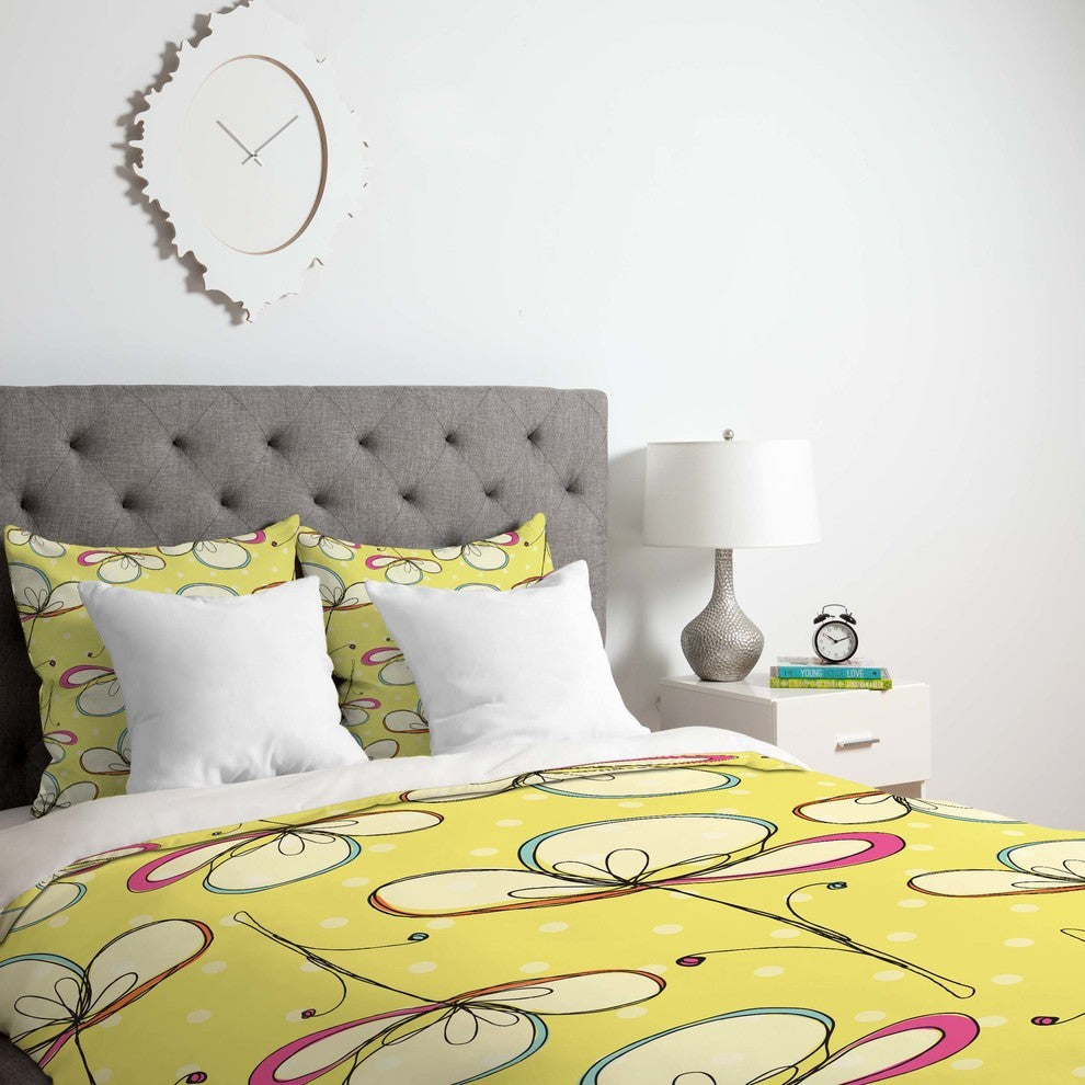 Deny Designs Rachael Taylor Floral Umbrellas Duvet Cover - Lightweight