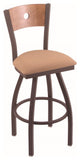 830 Voltaire 30" Swivel Counter Stool with Bronze Finish, Medium Back, and Graph