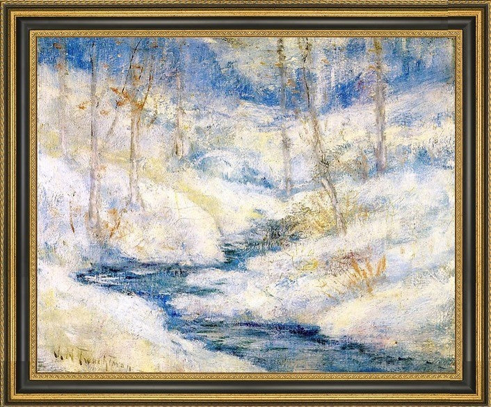 John Twachtman Snow SceneFramed Premium Canvas Print, 16"x20"