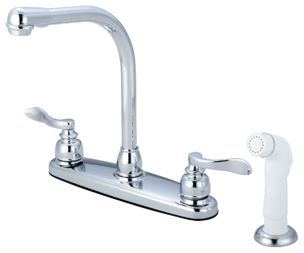 Kingston Brass Centerset Kitchen Faucet, Polished Chrome