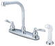Kingston Brass Centerset Kitchen Faucet, Polished Chrome