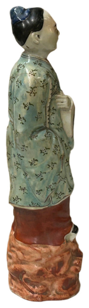 Vintage Oriental Ancient Style Dressing Ceramic Man Art Figurine Hws4419