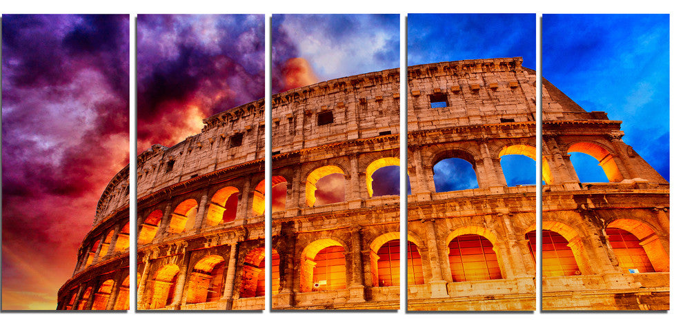 "Colosseum Rome Italy" Canvas Print, 5 Panels
