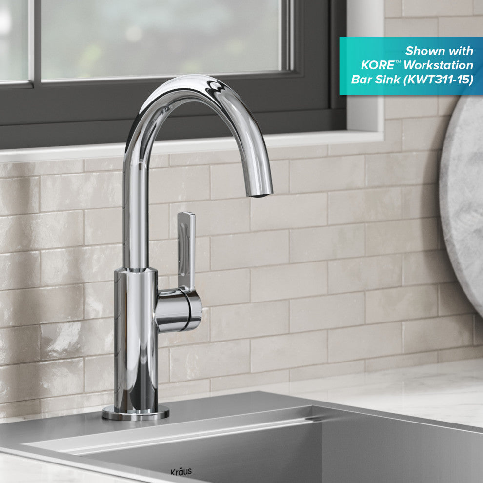 Oletto 1-Hole Kitchen Bar Faucet Matte Black