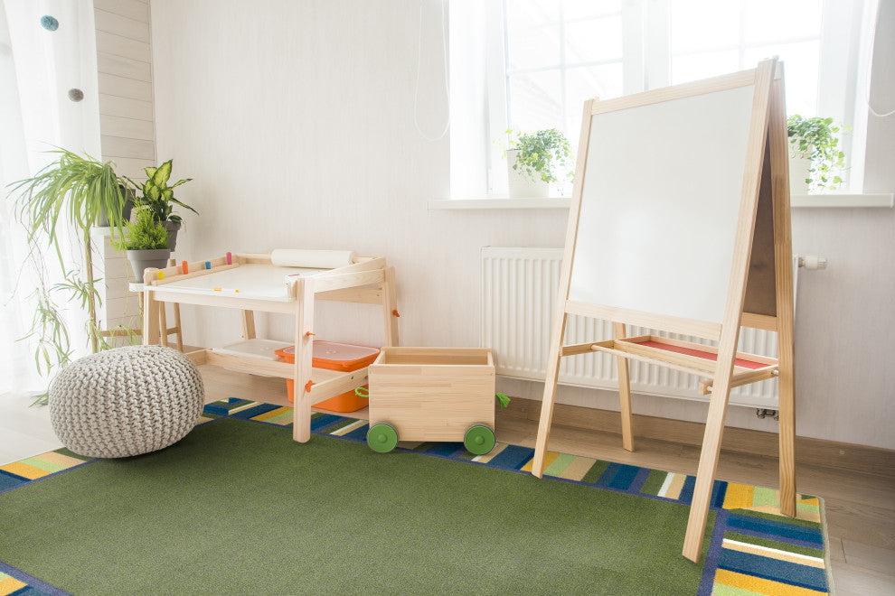 Clean Green 7'8" X 10'9" Area Rug, Color Bold