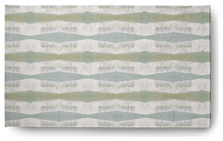Geometric Stretch Print Soft Chenille Area Rug, Green, 3'x5'