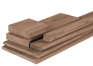 Teak Teak Lumber Plank, 7/8x1-3/4x4'