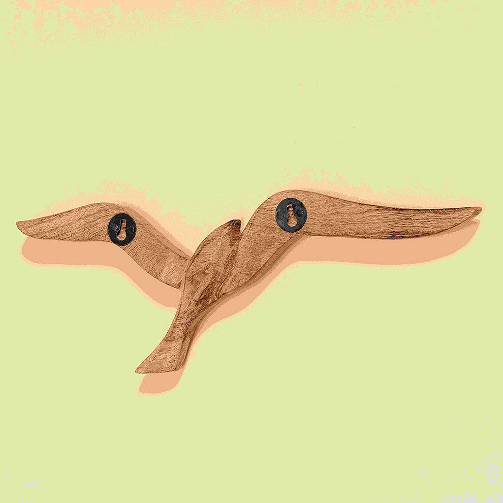 2 Piece Americana Flying Sea Gulls Wall Sculptures