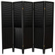 6' Tall Beadboard Divider, Black, 5 Panels