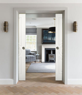 Slab Door Panel / Mela 7001 Matte White / Finished Doors, 30" X 96"