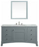 Eviva New York 48 Gray Bathroom Vanity, White Marble Carrera Counter-Top & Sink