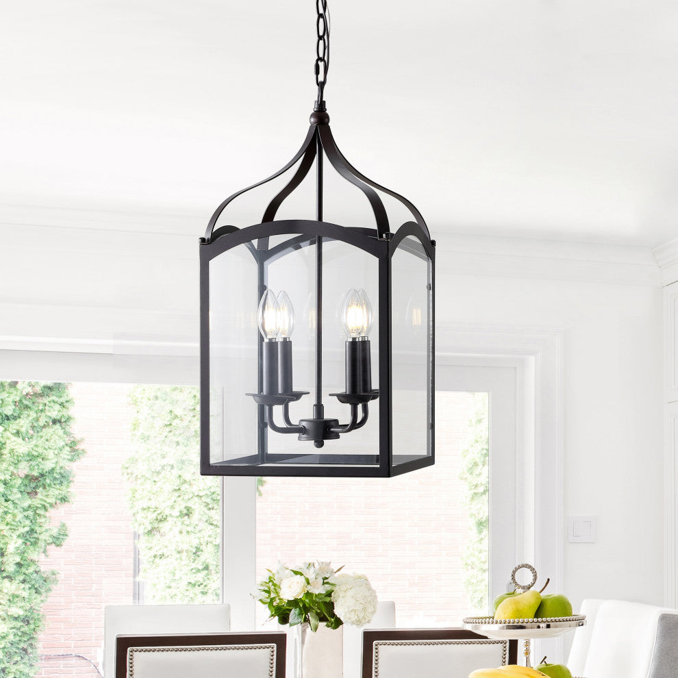 Ruth 4-light Lantern Metal LED Pendant, Oil Rubbed Bronze, 11"