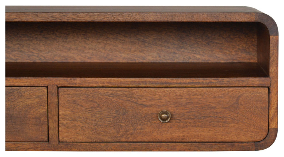 Floating Chestnut Open Console