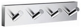 House Quadruple Hook Chrome