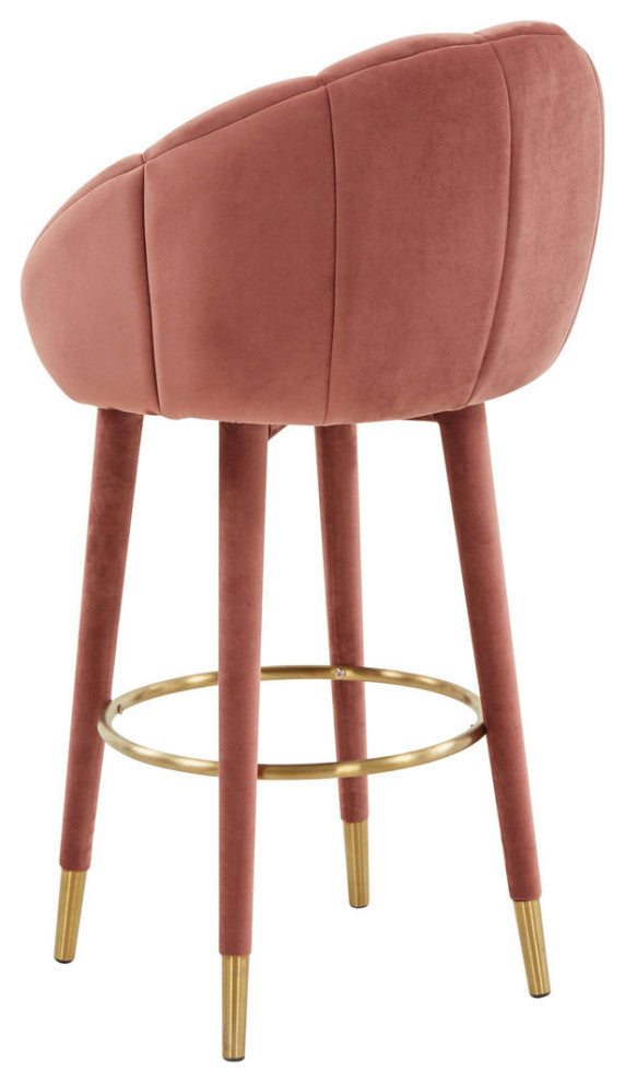 TOV Furniture Myla Salmon Swivel Bar Stool