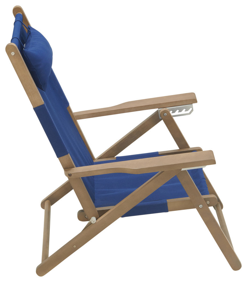 2 Beach Chair Outdoor Weather-Resistant Wood Folding Chair With Backpack Straps
