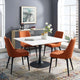 Modern Designer Kitchen Room Square Dining Table, Wood Metal Steel, Black White