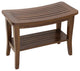 Ala Teak Waterproof Shower Bath Spa Bench Stool With Shelf Storage