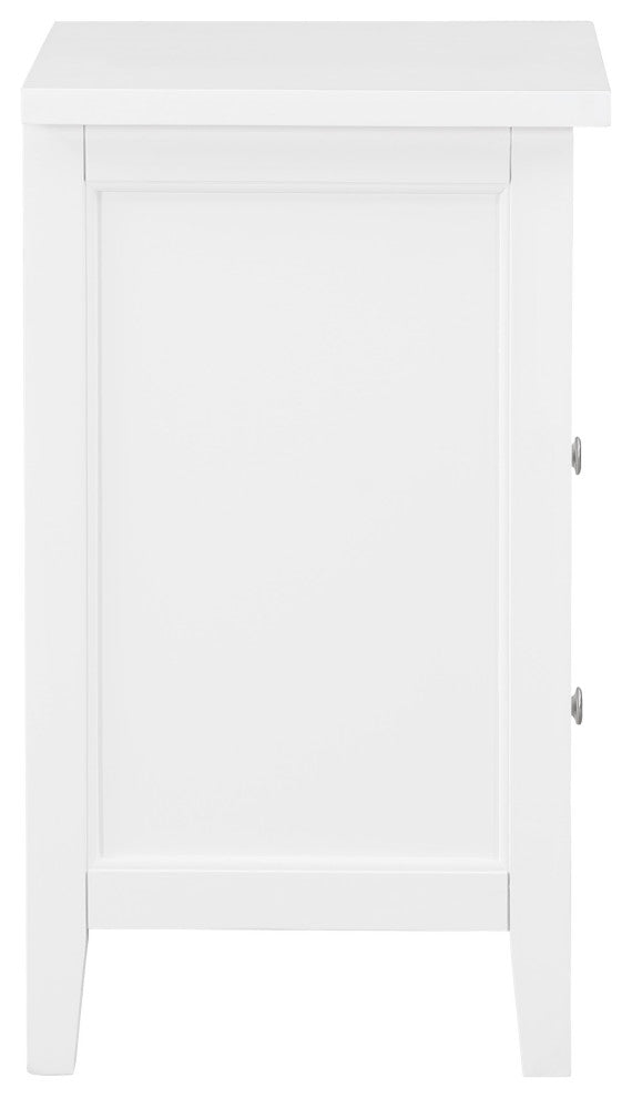 Walker White 2 Drawer Nightstand