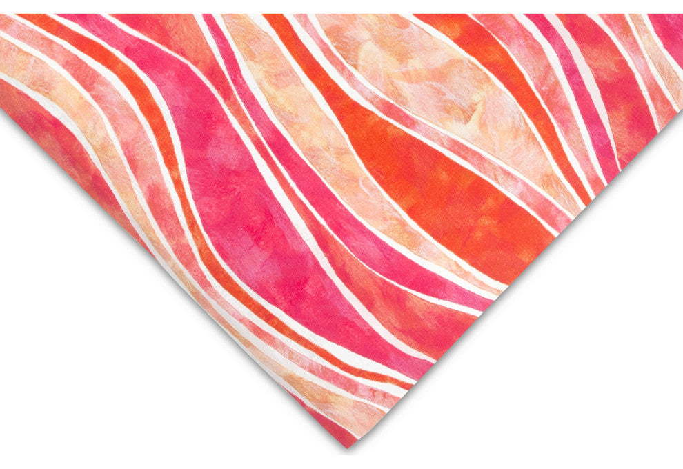 Visions III Wave Indoor/Outdoor Rug Pink 2'3"x8'