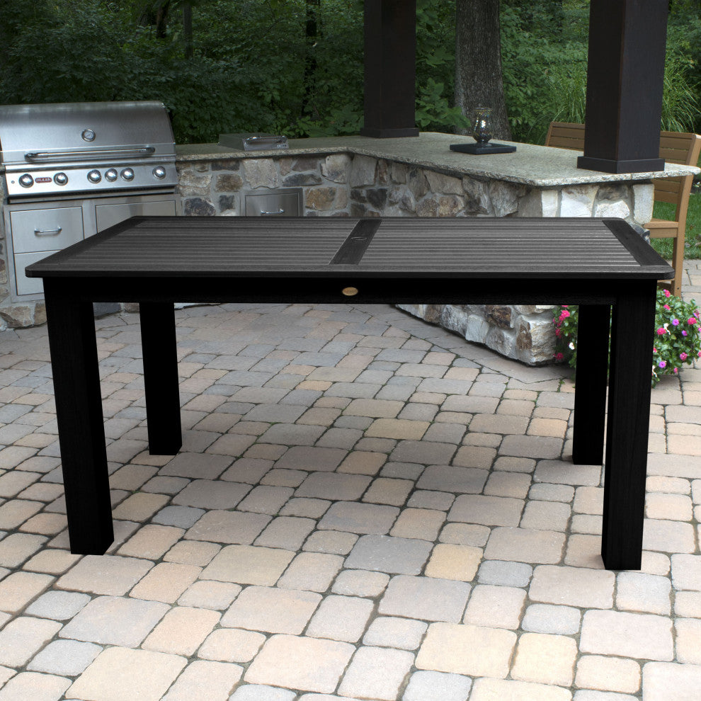 Rectangular 42x72 Counter Table, Weathered Acorn, Black