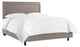 Ana Queen Upholsterd Border Bed, Zuma Feather