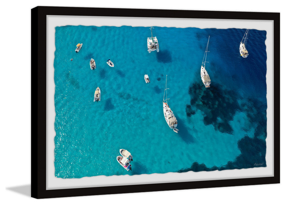 "Anchor Drops" Framed Painting Print, 30x20