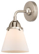 Small Cone Sconce, Brushed Satin Nickel, Matte White, Matte White