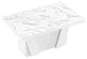 Alena Extendable Dining Table, White Marble/White