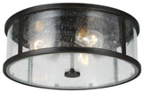 Generation Lighting OL7633 Dakota 3 Light 14"W Flush Mount Drum - Espresso