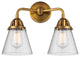Small Cone Bath Vanity Light, Brushed Brass, Seedy, Seedy