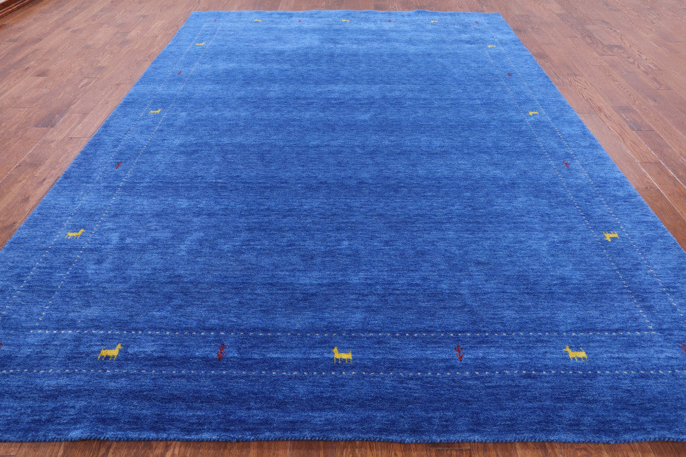 9' 0" X 12' 0" Persian Gabbeh Handmade Rug Q4365