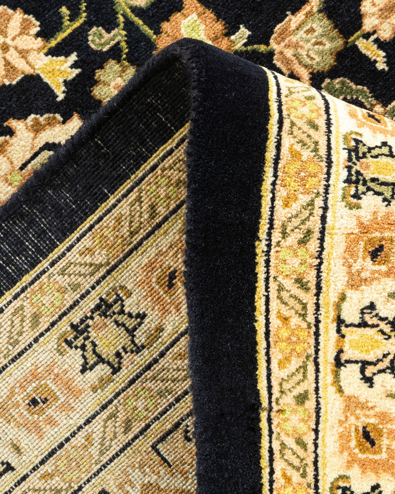 Mogul, One-of-a-Kind Hand-Knotted Area Rug Black, 8' 2" x 10' 6"