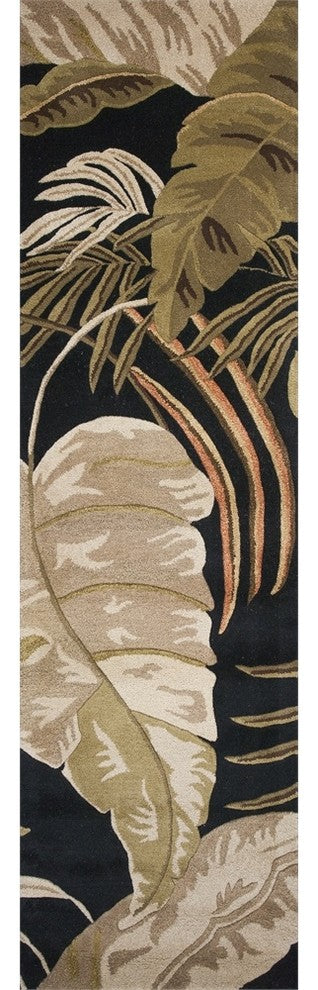 Havana 2616 Midnight Rainforest Rug, 2'3"x8' Runner